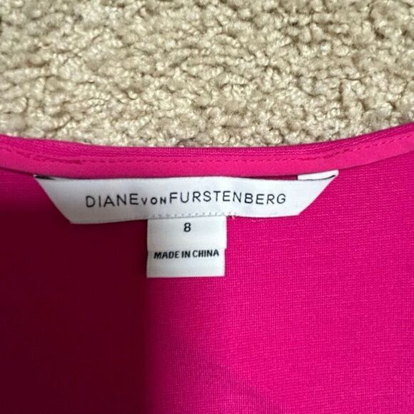 Diane Von Furstenberg‎ Layne draped jersey dress pink size 8 - Picture 10 of 15